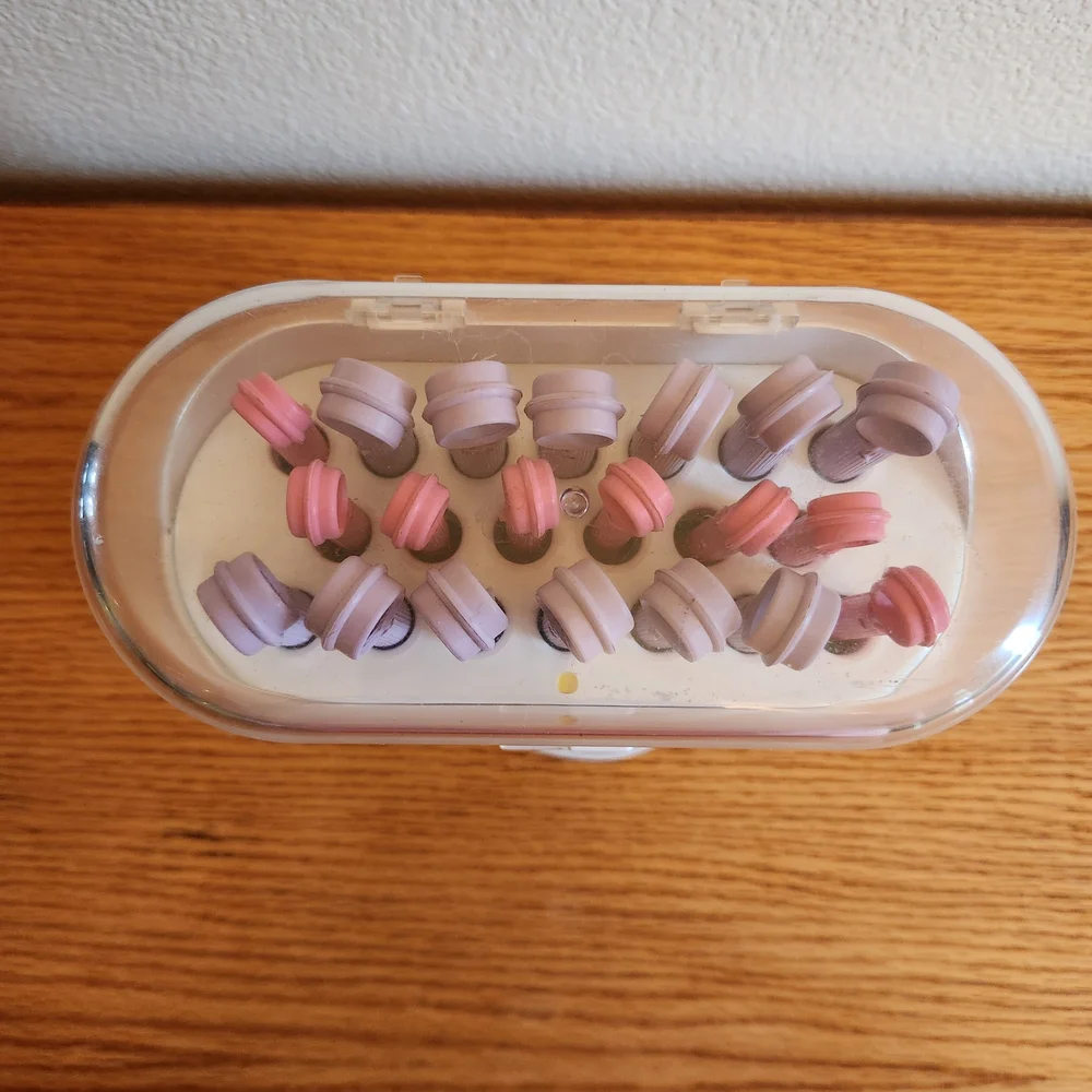 Conair Hot Sticks Hairsetter - Purple and Pink 20 Hot Rollers Tested - Picture 2 of 6